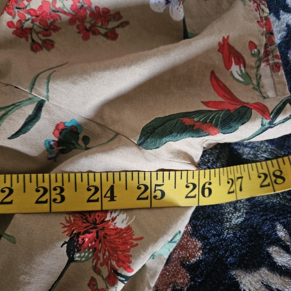 Anthropologie Beige and Red Floral Maxi Dress - Picture 9 of 9